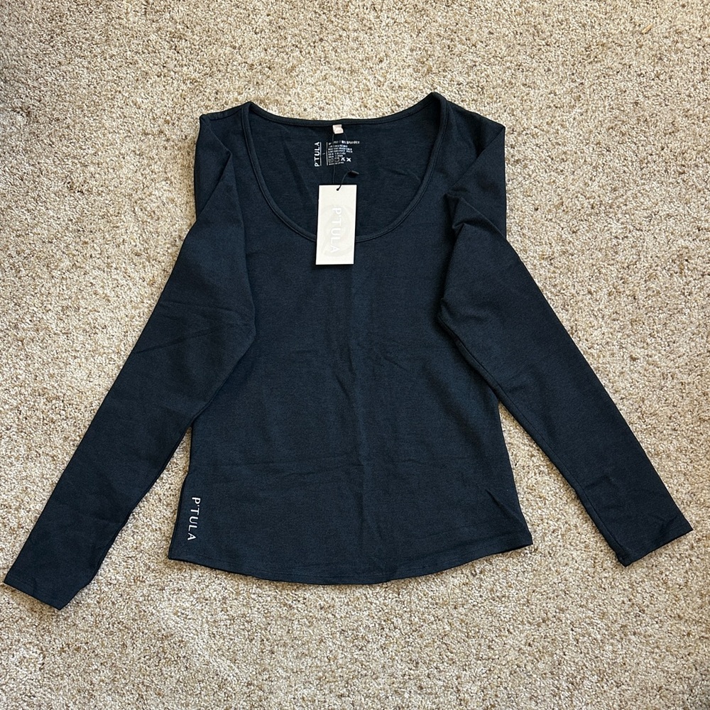 P'tula Scoopneck Long Sleeve - Black